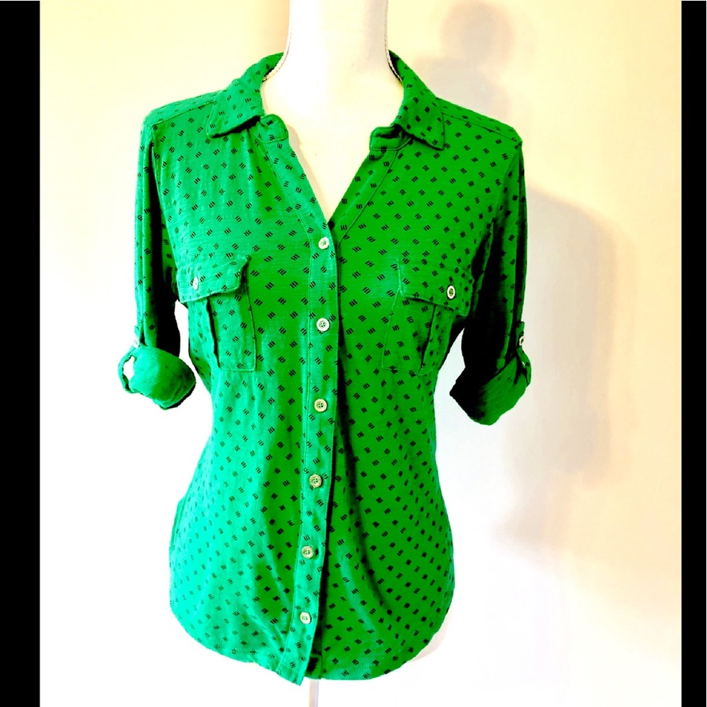 👒 Liz Claiborne Cotton Button Down Blouse